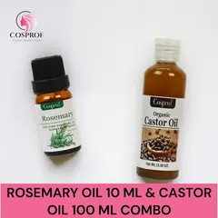 Cosprof Rosemary Oil 10 Ml and Castor Oil 100 Ml Combo - Rokomari
